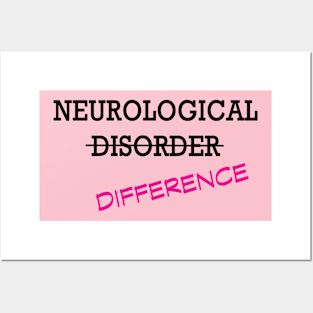 Neurological Difference- Pink Posters and Art